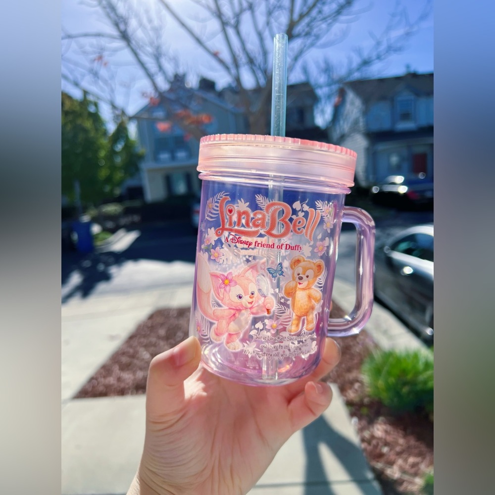 Tokyo Disney Duffy and linabell straw cup